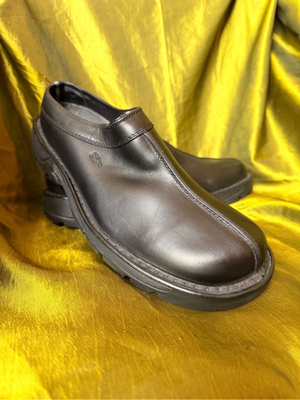 Dr. Martens Black Leather Slip-On Loafers Deadstock Y2K Made In England